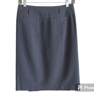 Nue Options Essential Petites Grey | Fully-Lined | Career Skirt Size 2P